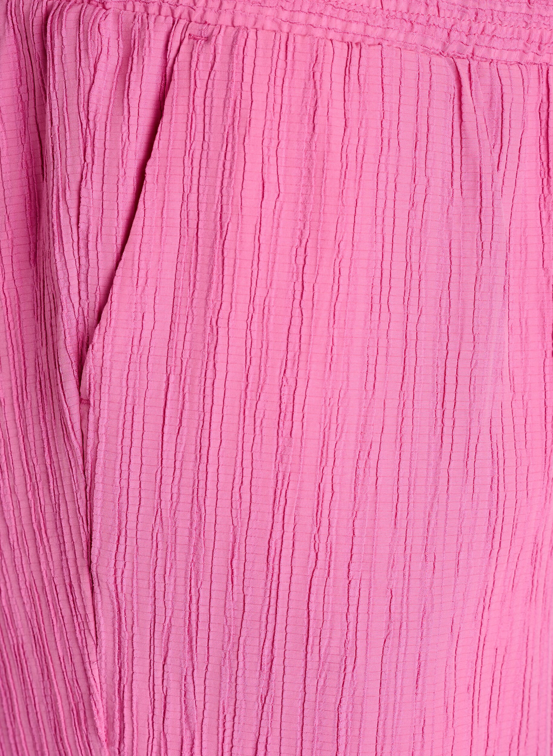 Zizzi FLASH - Hoch taillierte Hose mit weitem Bein, Pink, Packshot image number 2