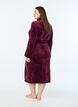 Morgenmantel aus weichem Velours mit Taschen, Dunkles Bordeaux, Model image number 1