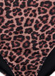 Leopard Bikinihose mit hoher Taille, Braun, Packshot image number 2