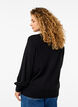 Strickjacke mit Rundhalsausschnitt und Kn&ouml;pfen, Schwarz, Model image number 2