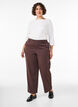 Hoch taillierte Anzughose mit gerader Passform, Braun, Model image number 0