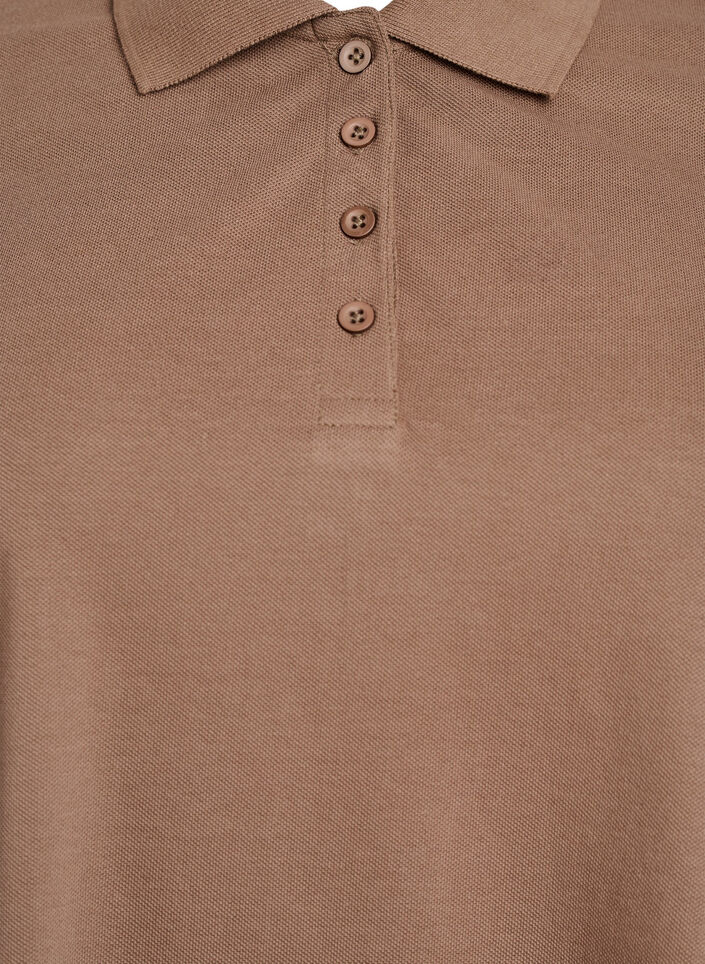 Poloshirt mit kurzen &Auml;rmeln, Braun, Packshot image number 2