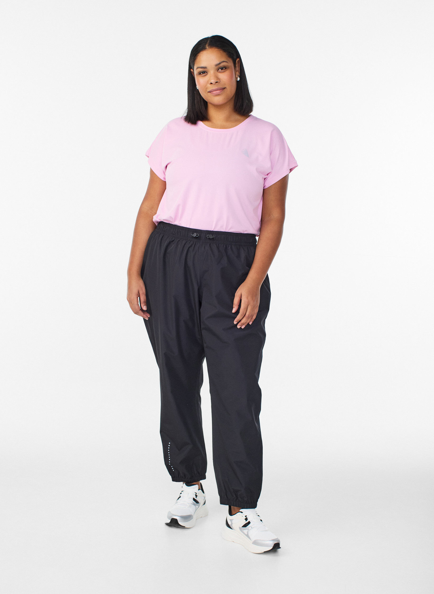 Zizzi Regenhose mit Reflektoren, Schwarz, Model image number 1