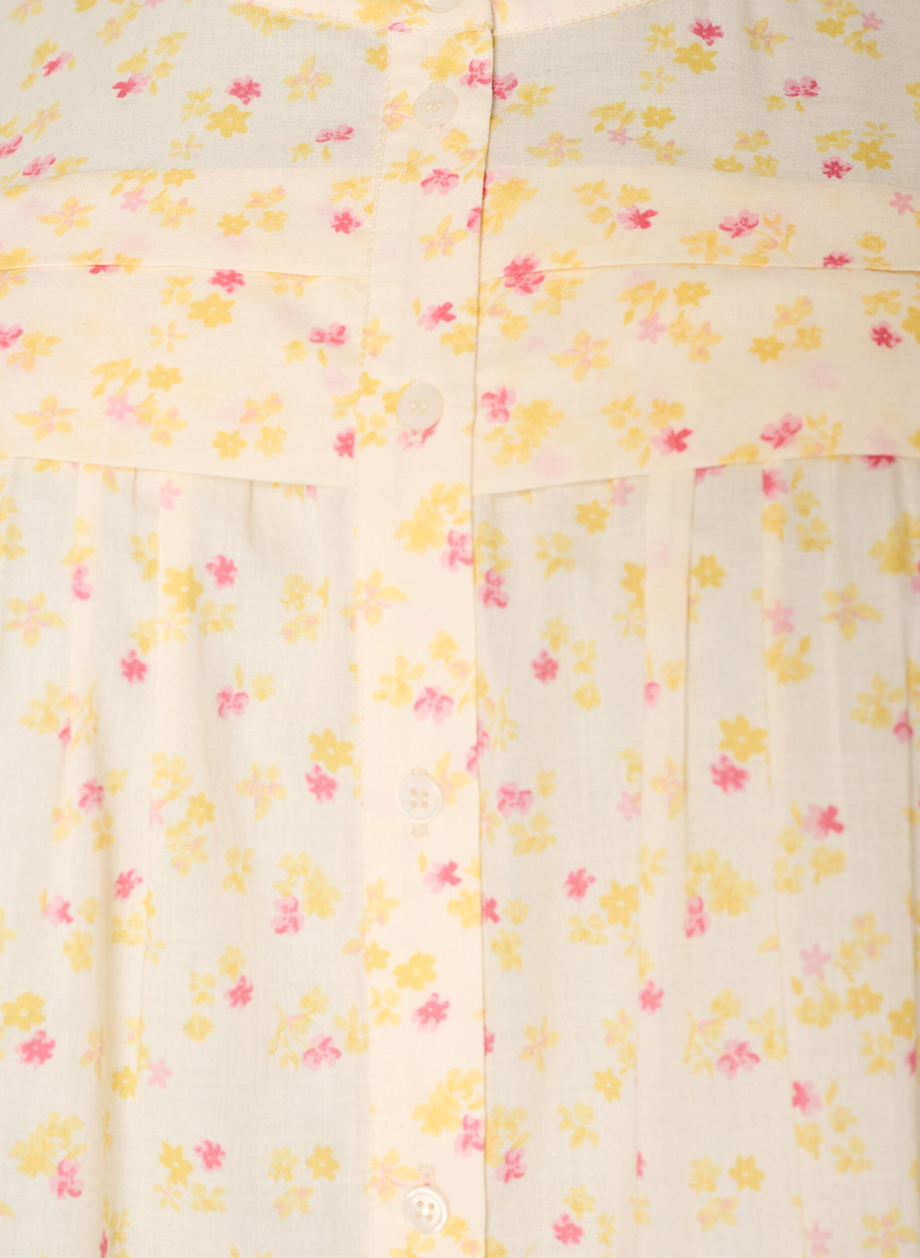 Zizzi&Auml;rmellose Hemdbluse in A-Linie aus Baumwolle, Gelb, Packshot image number 2