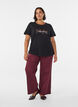 T-Shirt mit Print, Schwarz, Model image number 1