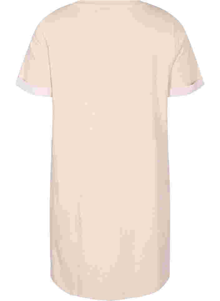 Sweatshirtkleid mit kurzen Ärmeln und Schlitzen, Pumice Stone, Packshot image number 1