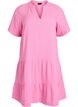 Kurzes A-Linien-Kleid aus Baumwollmusselin, Pink, Packshot image number 0