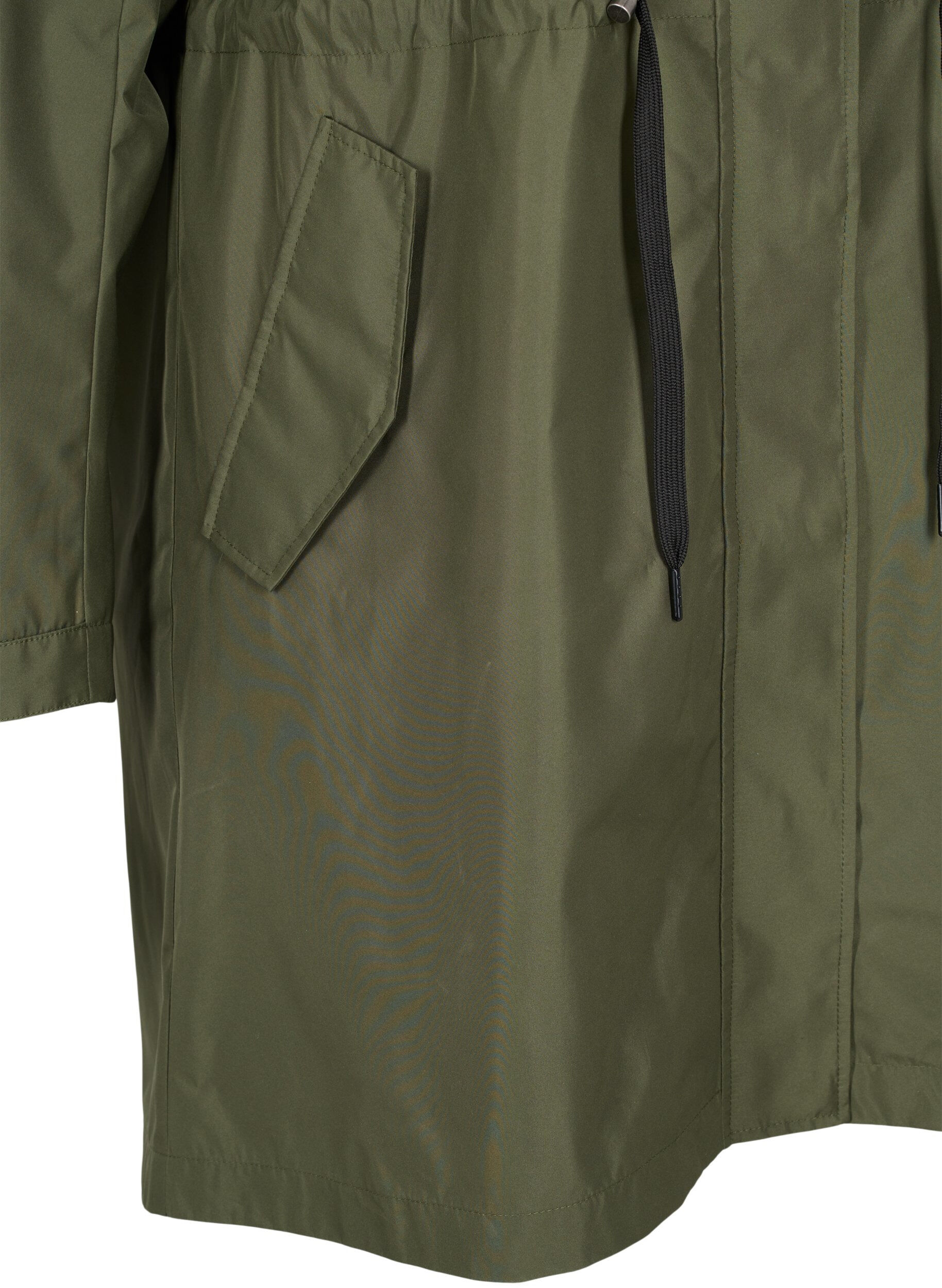 Zizzi Wasserdichter Parka mit abnehmbarer Kapuze, Forest Night, Packshot image number 3
