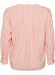 Bluse aus Leinen und Viskose mit V-Ausschnitt, Orange, Packshot image number 1