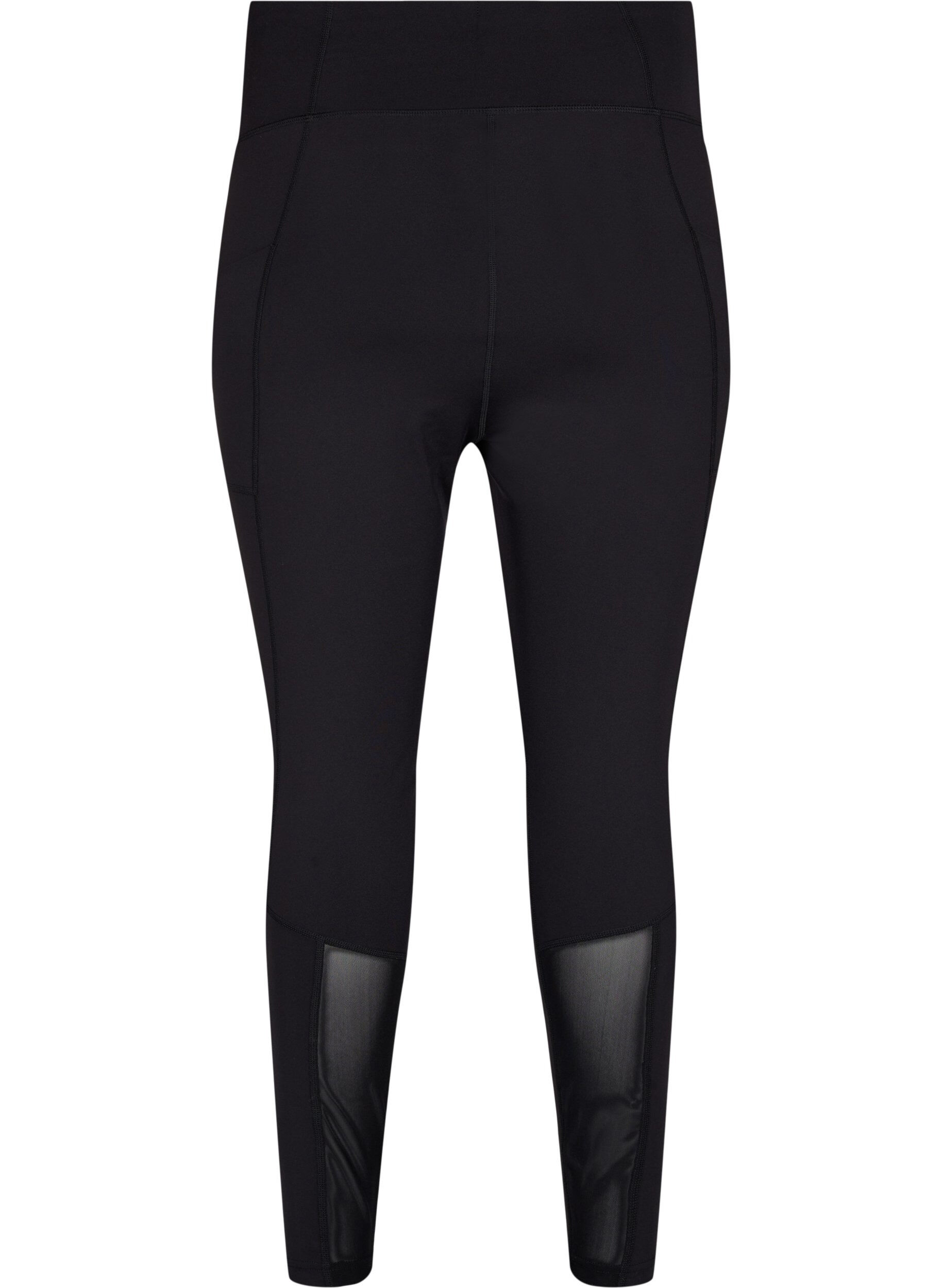 Zizzi CORE, POCKET TIGHTS - Trainingstights mit Mesh, Black, Packshot image number 1