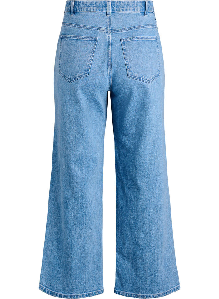 Wide-Leg-Jeans mit hoher Taille, Blau, Packshot image number 1