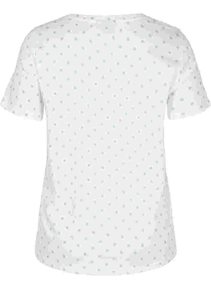 Gepunktetes T-Shirt aus Baumwolle, Snow White W. Dot, Packshot image number 1