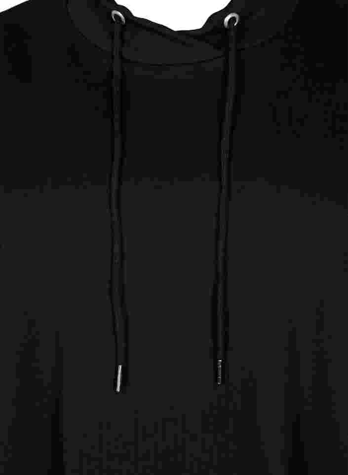 Langarm Tunika mit Kordelzug, Black, Packshot image number 2