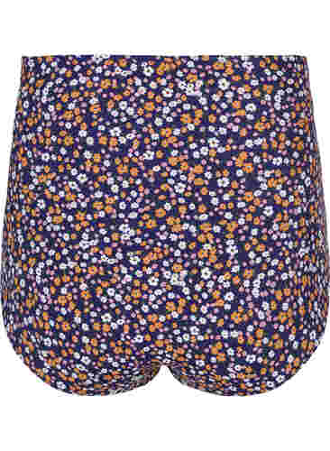 Bikinislip mit Blumenmuster und extra hoher Taille, Clear Flower Print, Packshot image number 1