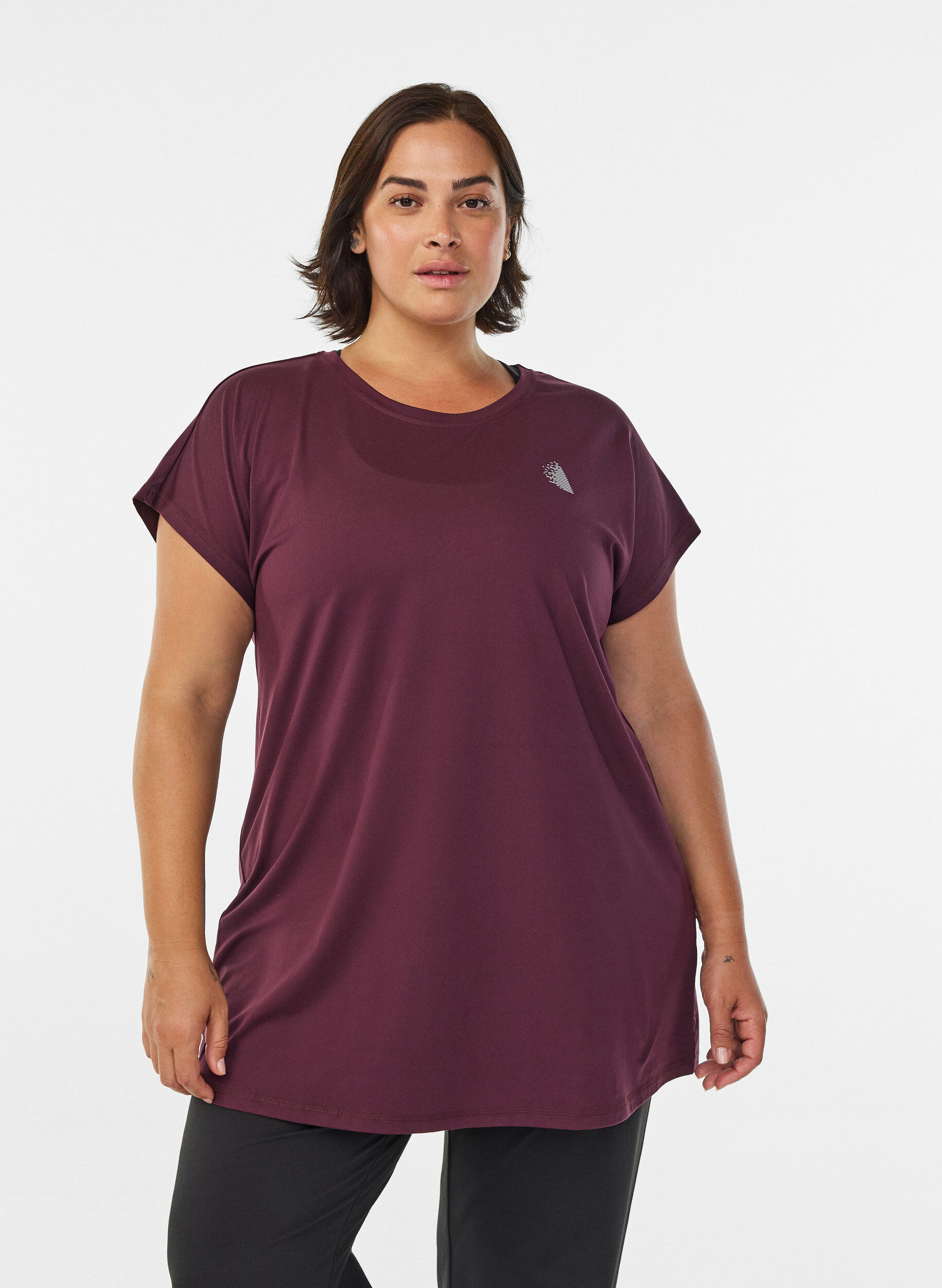 Zizzi Langes Trainingsshirt, Rot, Model image number 0