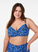 Bikinioberteil mit B&uuml;gel und Muster, Blau, Model image number 0