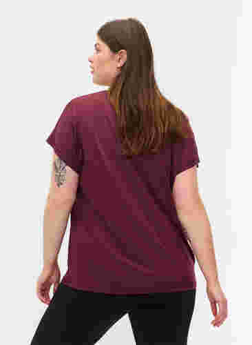 Einfarbiges Trainings-T-Shirt, Fig, Model image number 1