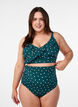 Hoch taillierte Bikinihose mit Polka Dots., Grün, Model image number 0