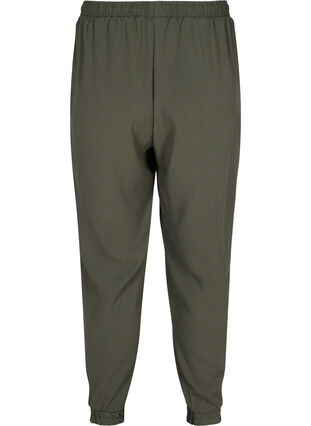 Hosen mit Taschen und elastischem Bündchen, Dark Olive, Packshot image number 1