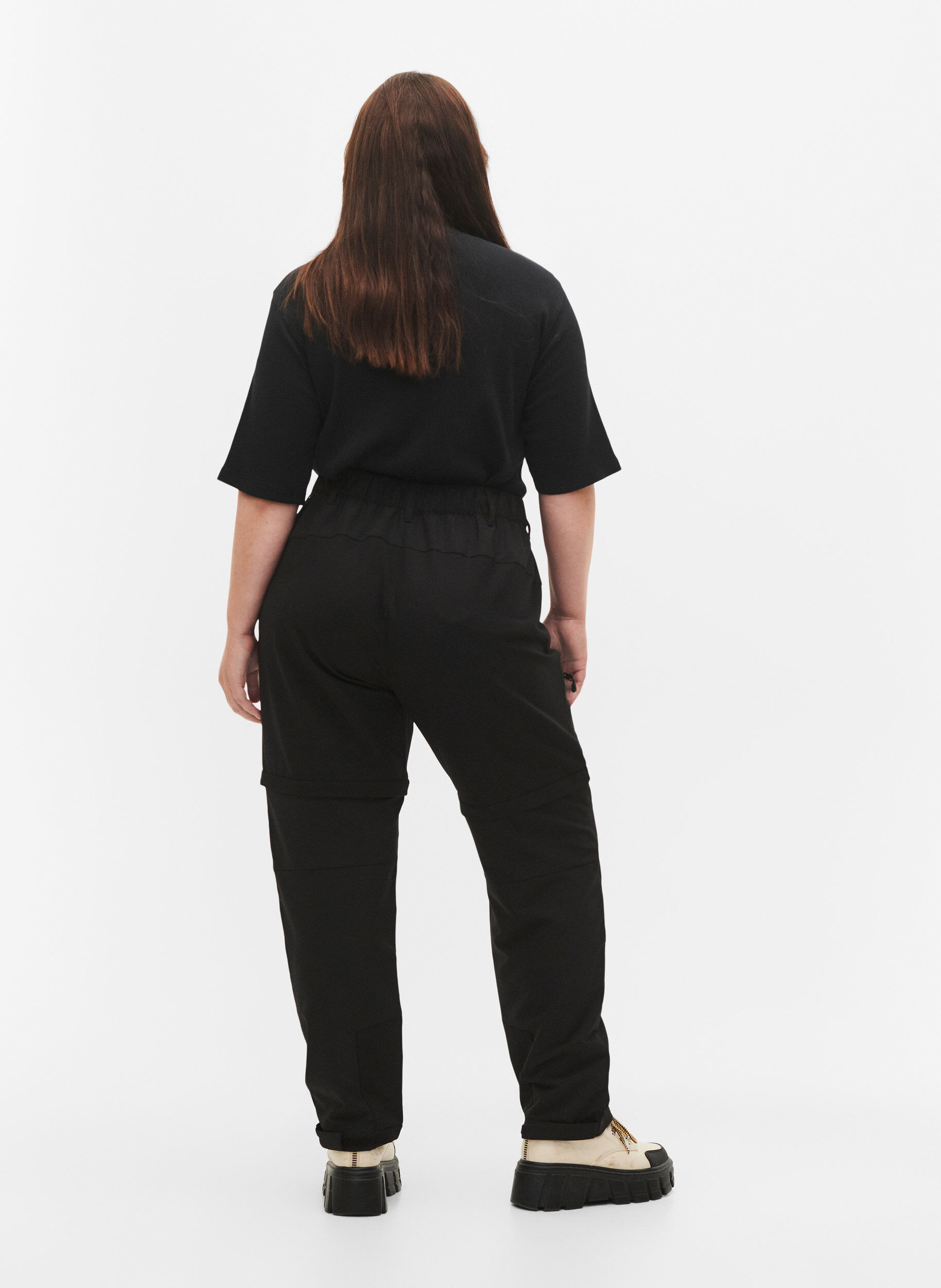Zizzi 2-in-1 Wanderhosen, Black, Model image number 1