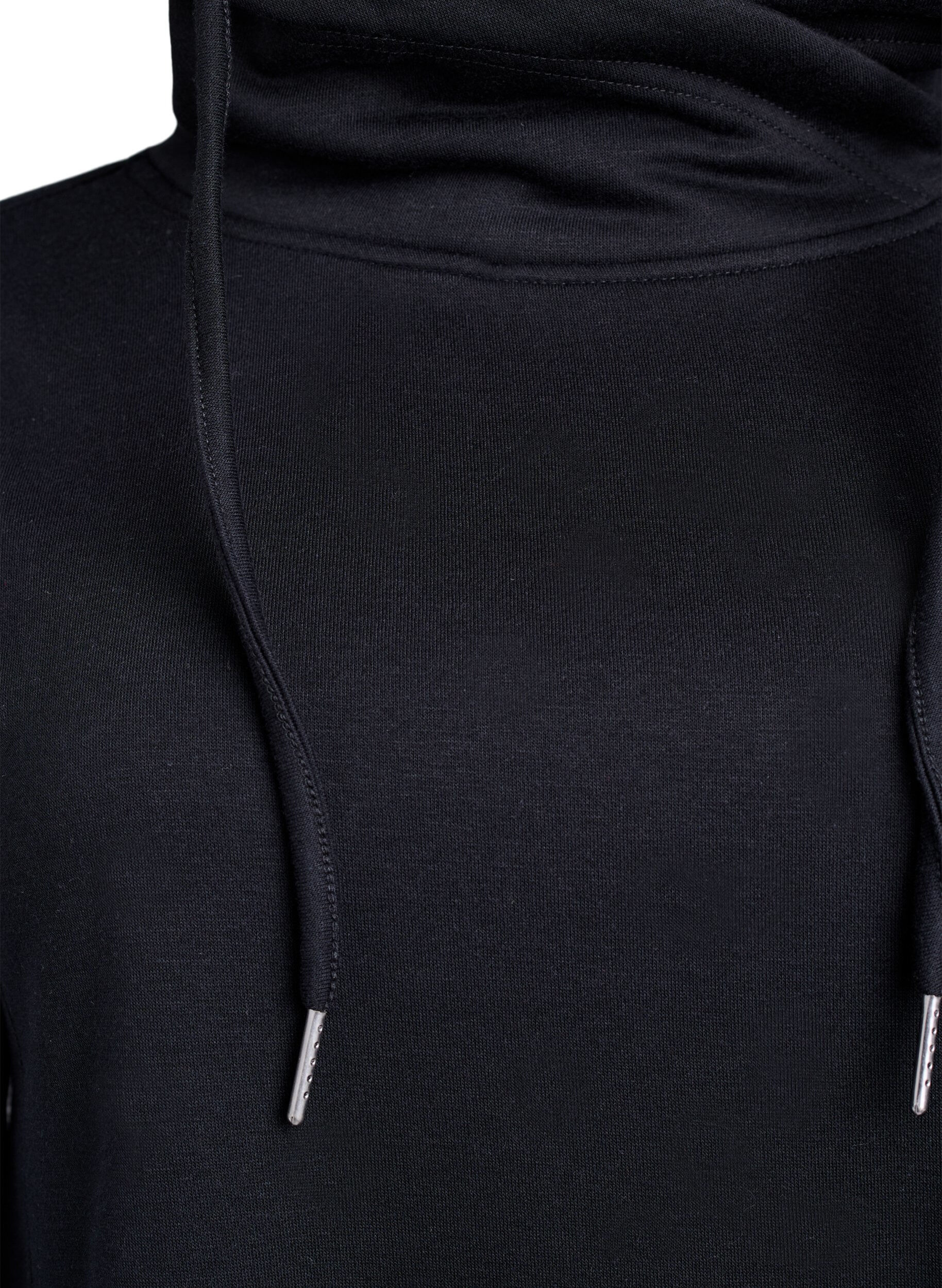 ZizziKurzes Sweatshirtkleid mit Stehkragen und Taschen, Schwarz, Packshot image number 2
