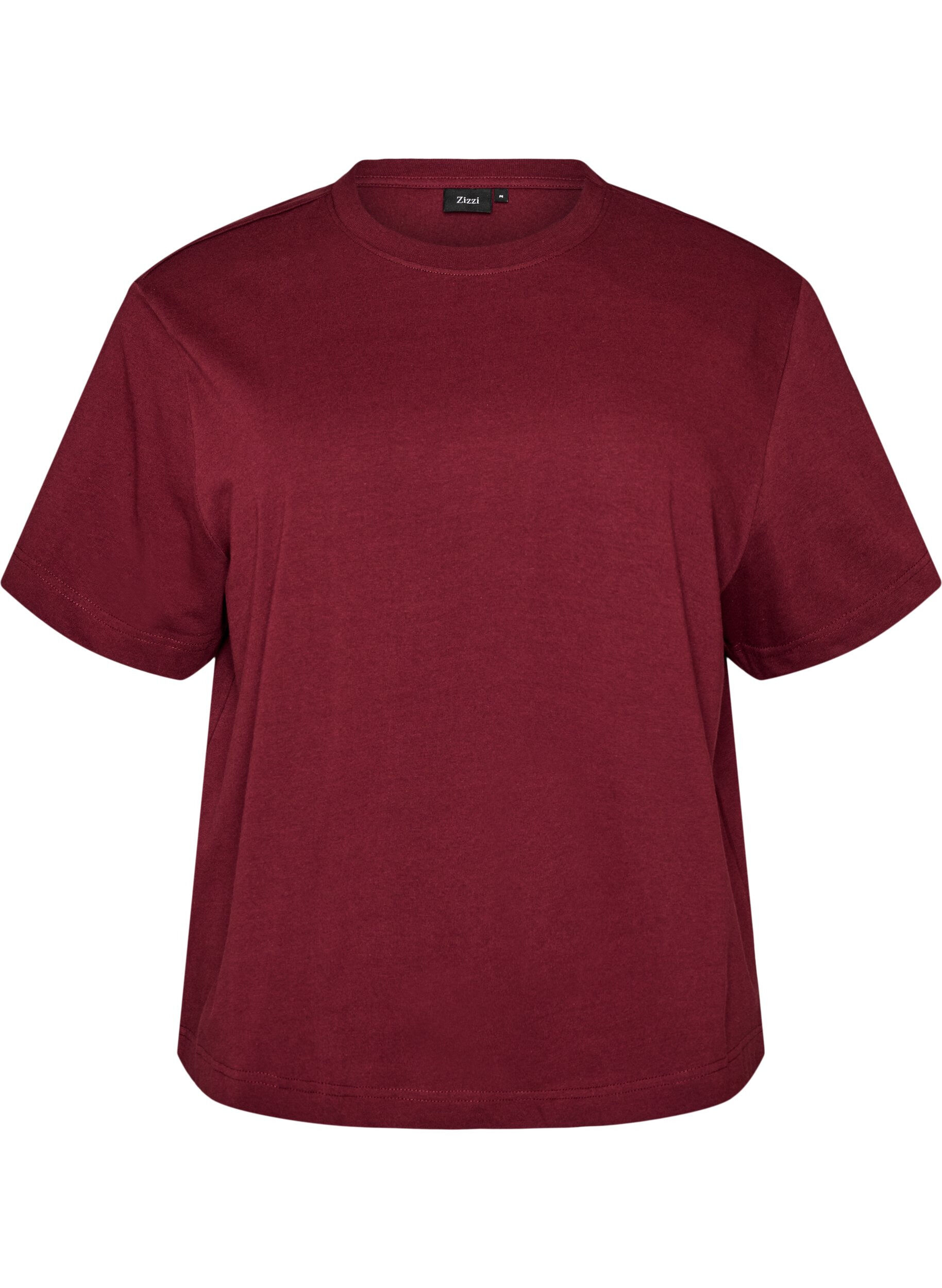 ZizziKastiges T-Shirt aus Baumwolle, Rot, Packshot image number 0