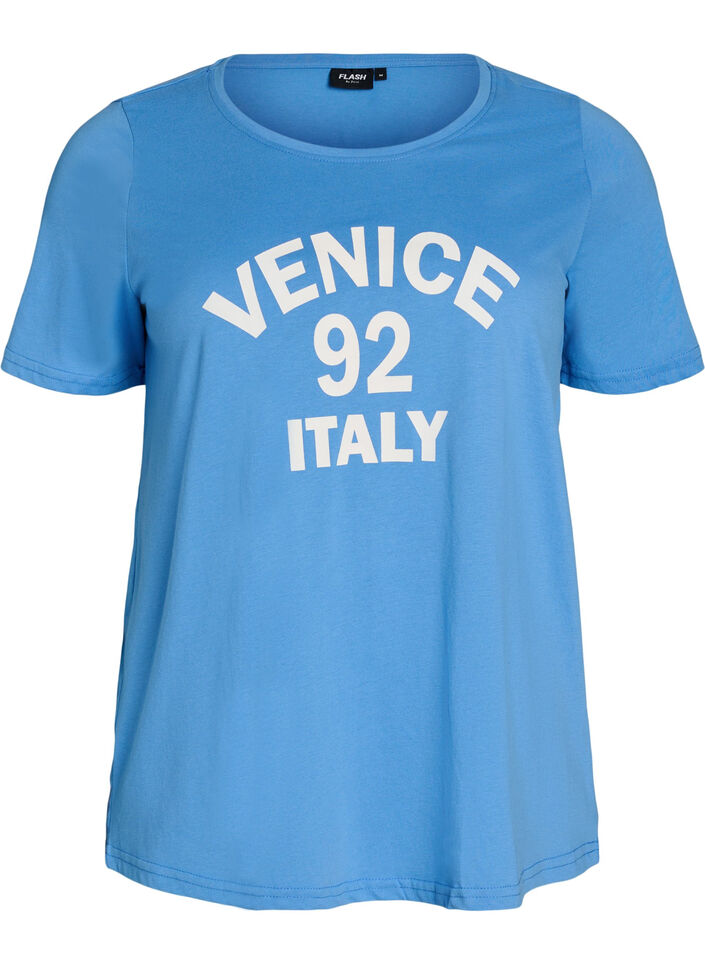 T-Shirt mit Print, Blau, Packshot image number 0
