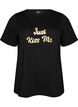 T-Shirt mit Print, Schwarz, Packshot image number 0