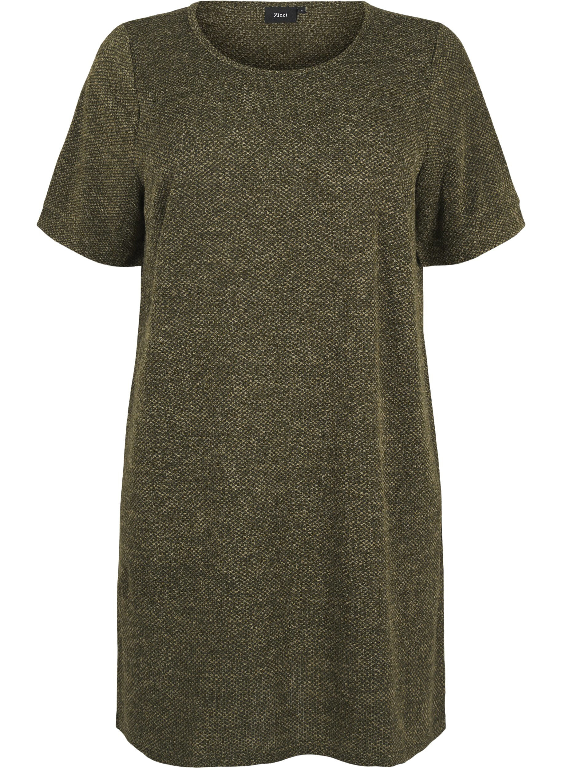 Zizzi T-Shirt-Kleid mit kurzen &Auml;rmeln, Winter Moss, Packshot image number 0