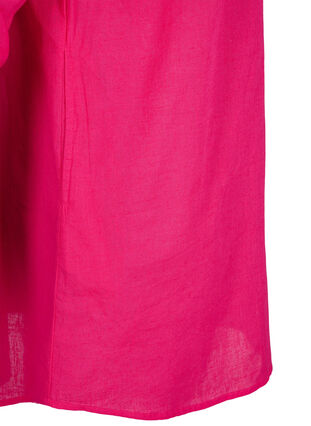Tunika mit Kapuze aus Baumwolle und Leinen, Bright Rose, Packshot image number 3