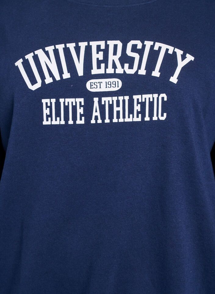 Sweatshirt mit Textaufdruck, Blau, Packshot image number 2