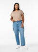 Cargojeans in weiter Passform mit hohem Bund, Light Blue, Model image number 0