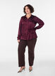 Bluse mit Satin-Optik und Wickeloptik, Rot, Model image number 1