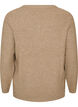 Melierte Strickbluse mit Rundhalsausschnitt, Beige, Packshot image number 1