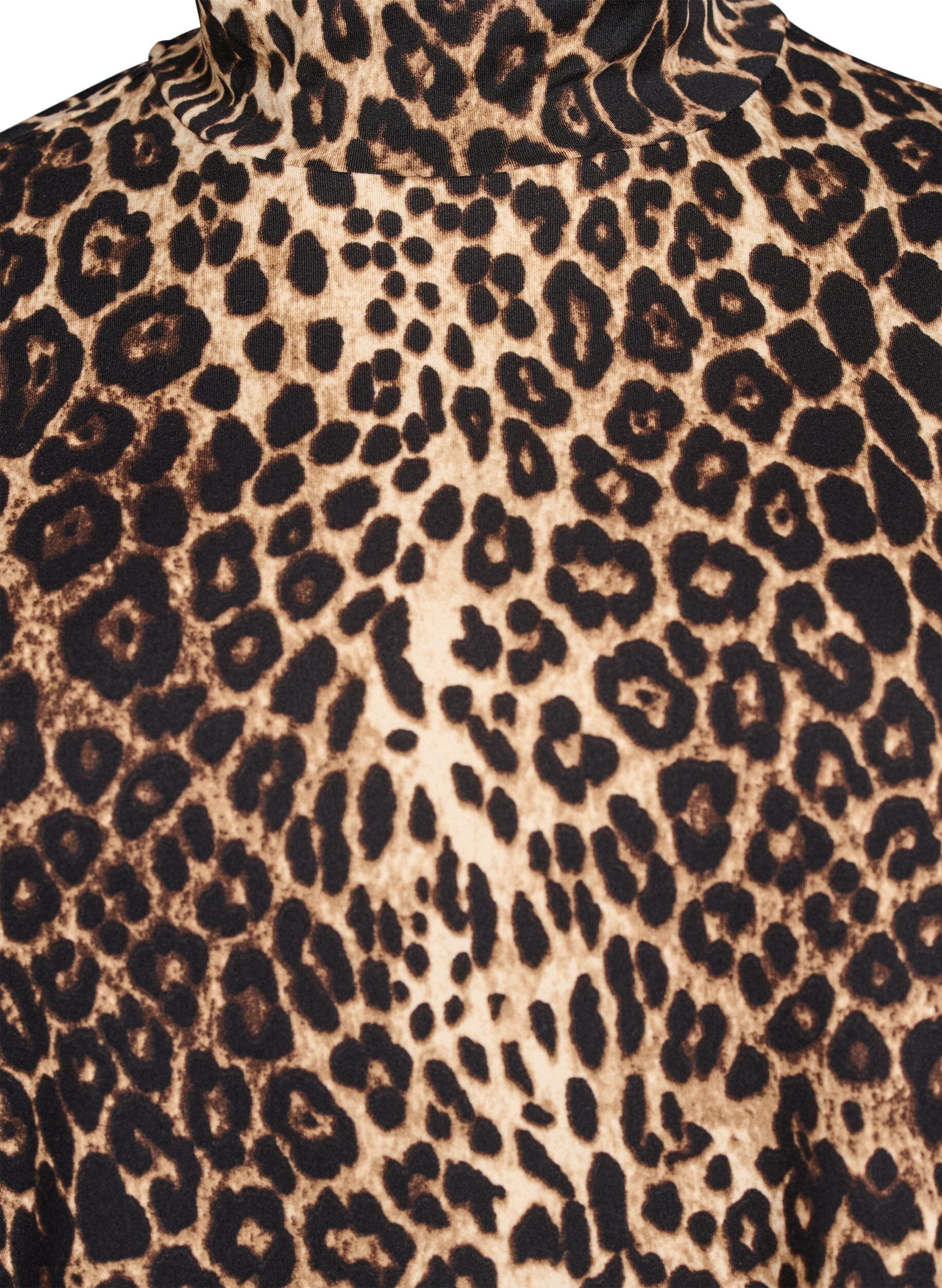 Zizzi FLASH - Lang&auml;rmelige Bluse mit Rollkragen, Schwarz, Packshot image number 2