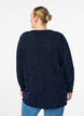 Lang&auml;rmelige Bluse mit Struktur, Blau, Model image number 2