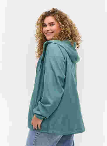 Kurze Jacke mit Kapuze und verstellbarem Saum, Sagebrush Green, Model image number 1