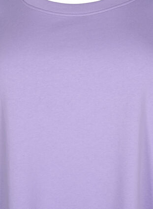 Sweatshirtkleid mit kurzen Ärmeln und Schlitzen, Lavender, Packshot image number 2