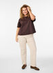 Gemma-Jeans mit hoher Taille, Beige, Model image number 0