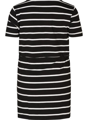 Kurzes Kleid, Black w. white stripes , Packshot image number 1