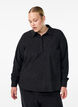 Langärmlige Bluse aus Cord, Schwarz, Model image number 0