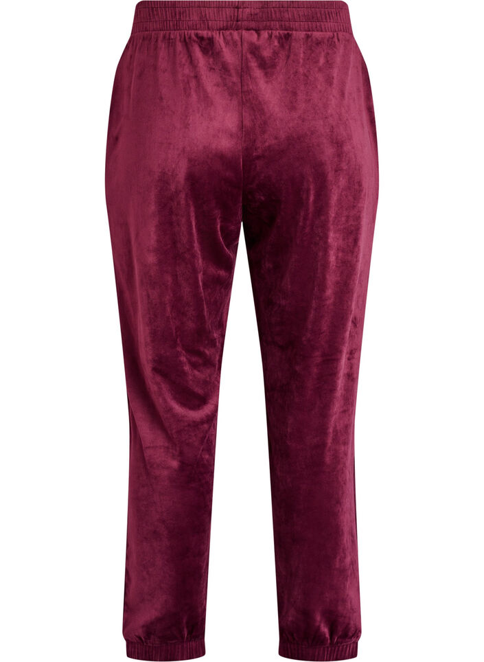 Lockere Samt-Hose, Dunkles Bordeaux, Packshot image number 1