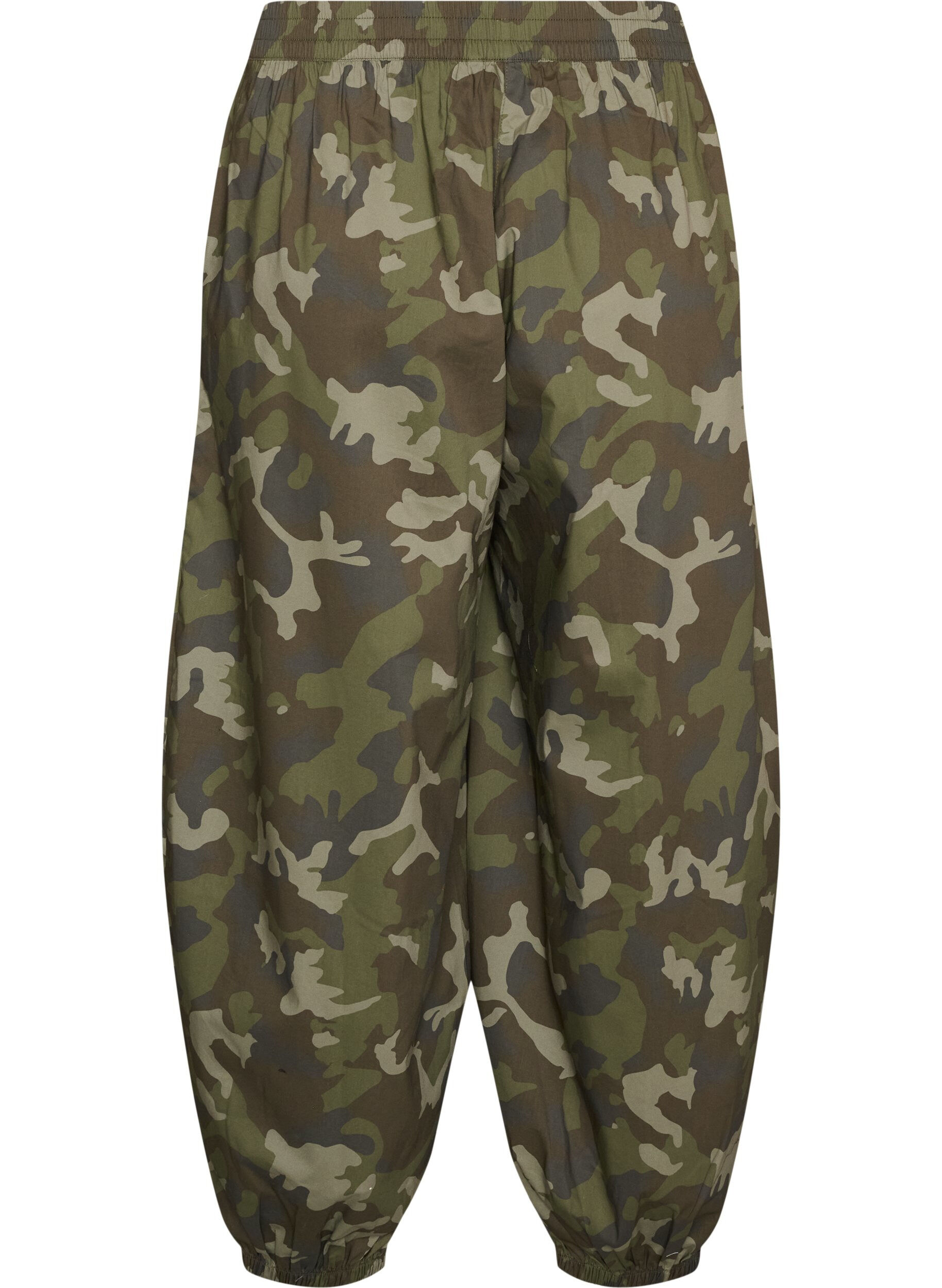 ZizziBallonhose mit hoher Taille und Allover-Muster, Gr&uuml;n, Packshot image number 1