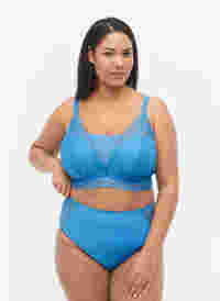 Unterhose mit regulärer Taille und Spitze, Cendre Blue, Model