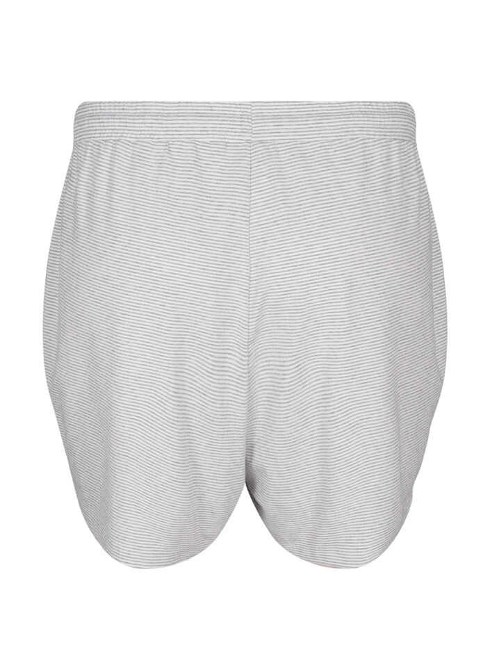 Hoch taillierte Pyjama-Shorts mit Streifenmuster, LGM Stripe, Packshot image number 1