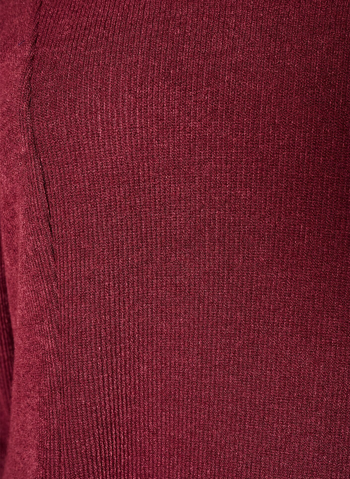 Bluse aus Jersey mit gerippter Struktur und A-Linien-Passform, Rot, Packshot image number 2