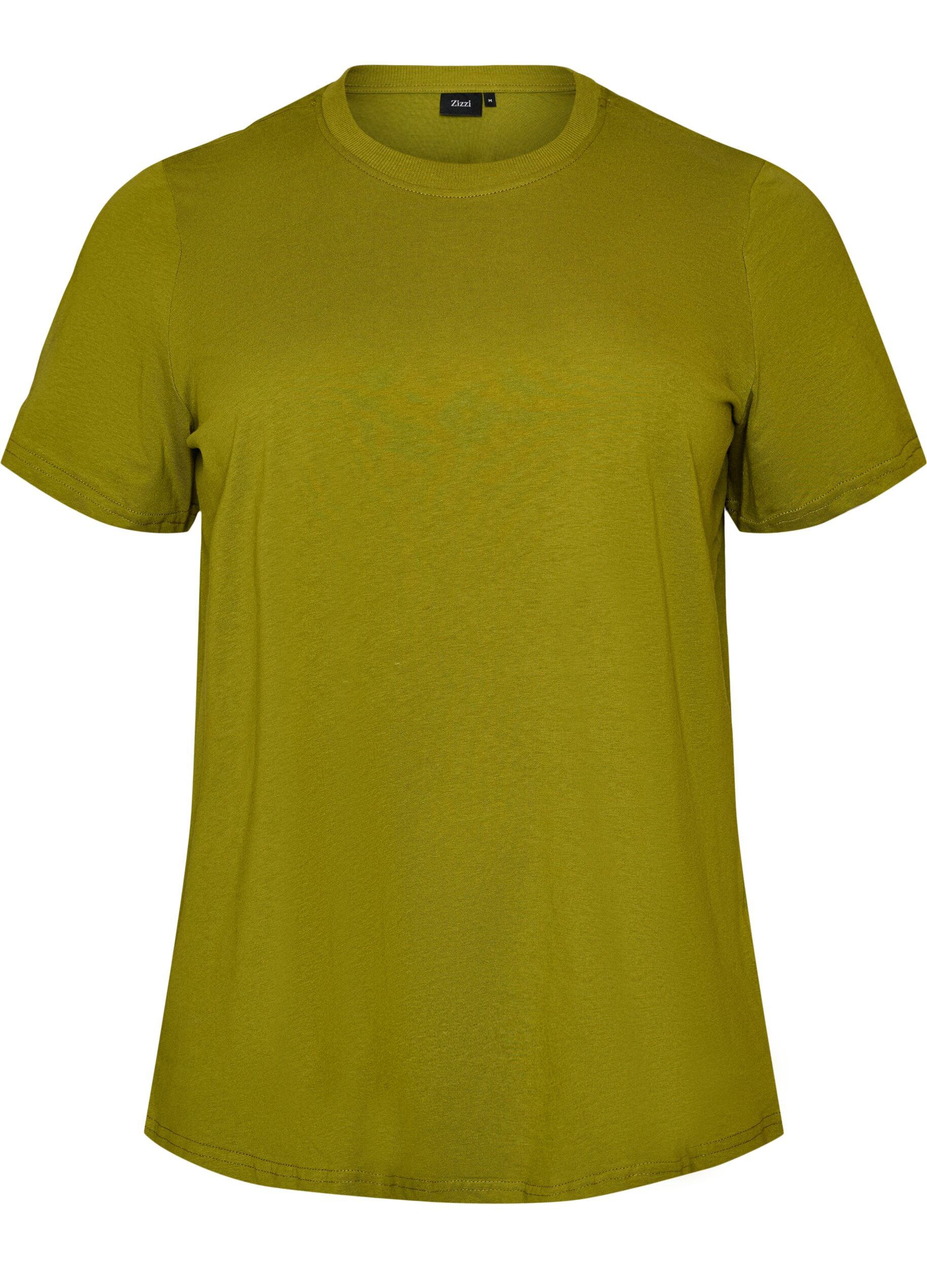 ZizziBasic T-Shirt aus Baumwolle mit Rundhalsausschnitt, Gr&uuml;n, Packshot image number 0