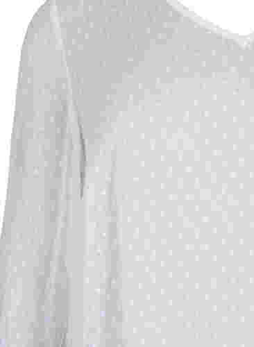 FLASH - Bluse mit 3/4-Ärmel mit Strukturmuster, White, Packshot image number 2