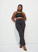 Ausgestellte Trainingshose mit hoher Taille, Schwarz, Model image number 1