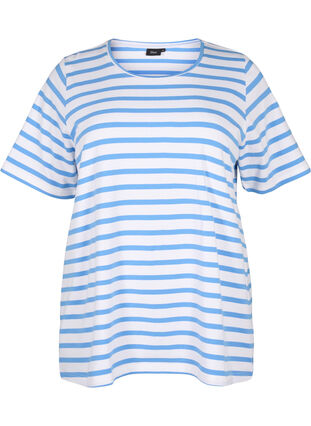 Gestreiftes T-Shirt aus biologischer Baumwolle, Marina Stripe, Packshot image number 0